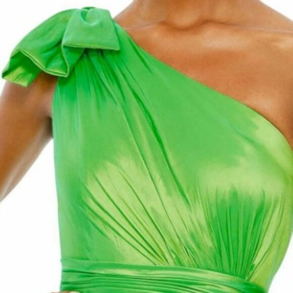 Mac Duggal Lime Green Ruffled Maxi Dress - Picture 6 of 15